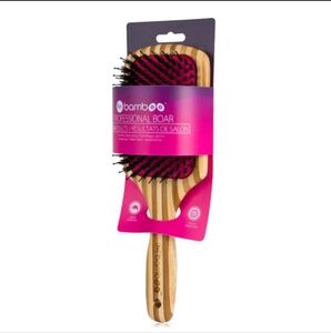 New! Bamboo XL Detangling Paddle Brush with Boar Bristles
